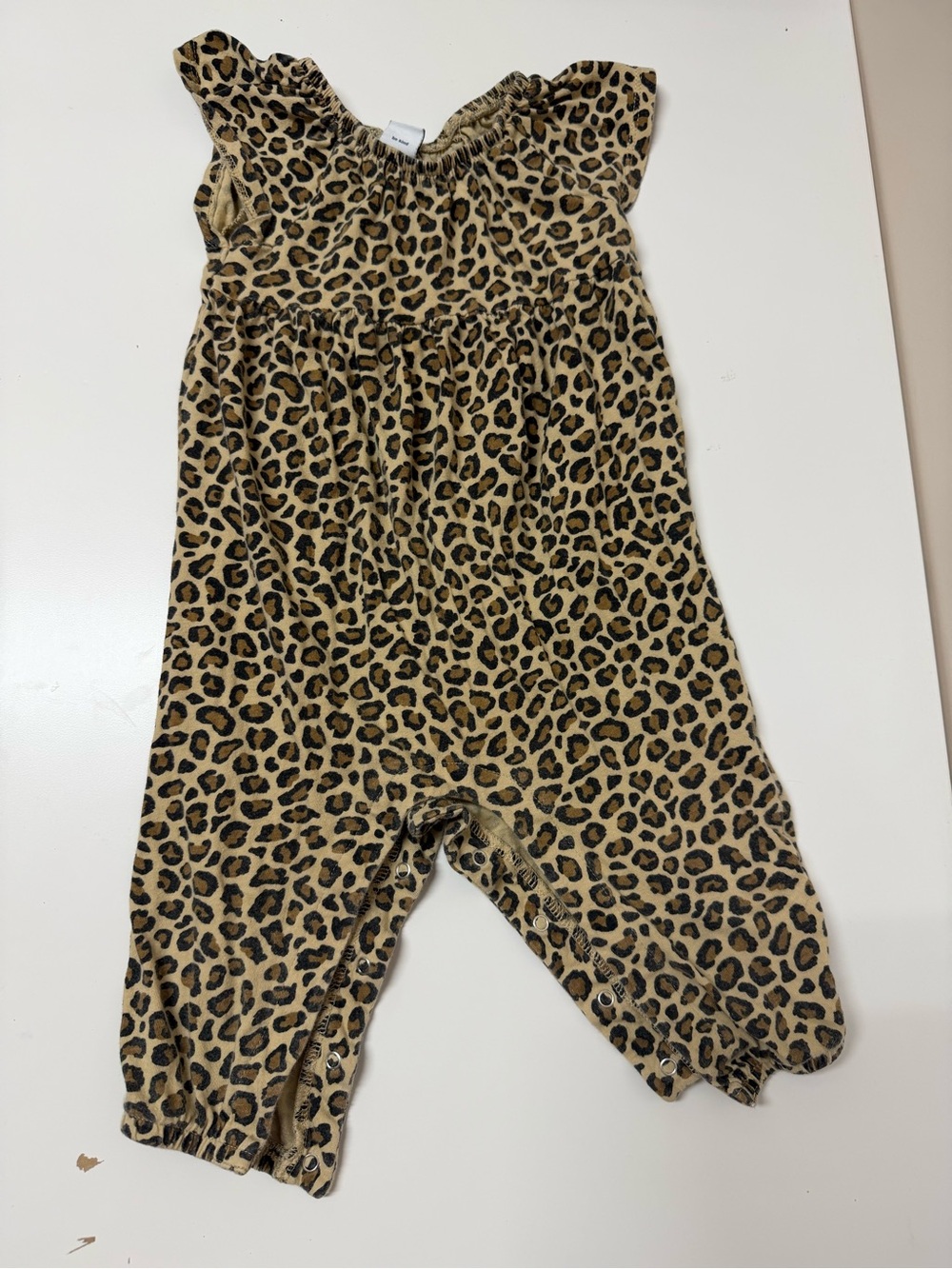 Old Navy Leopard Print Baby One-Piece Romper - Tan/Black